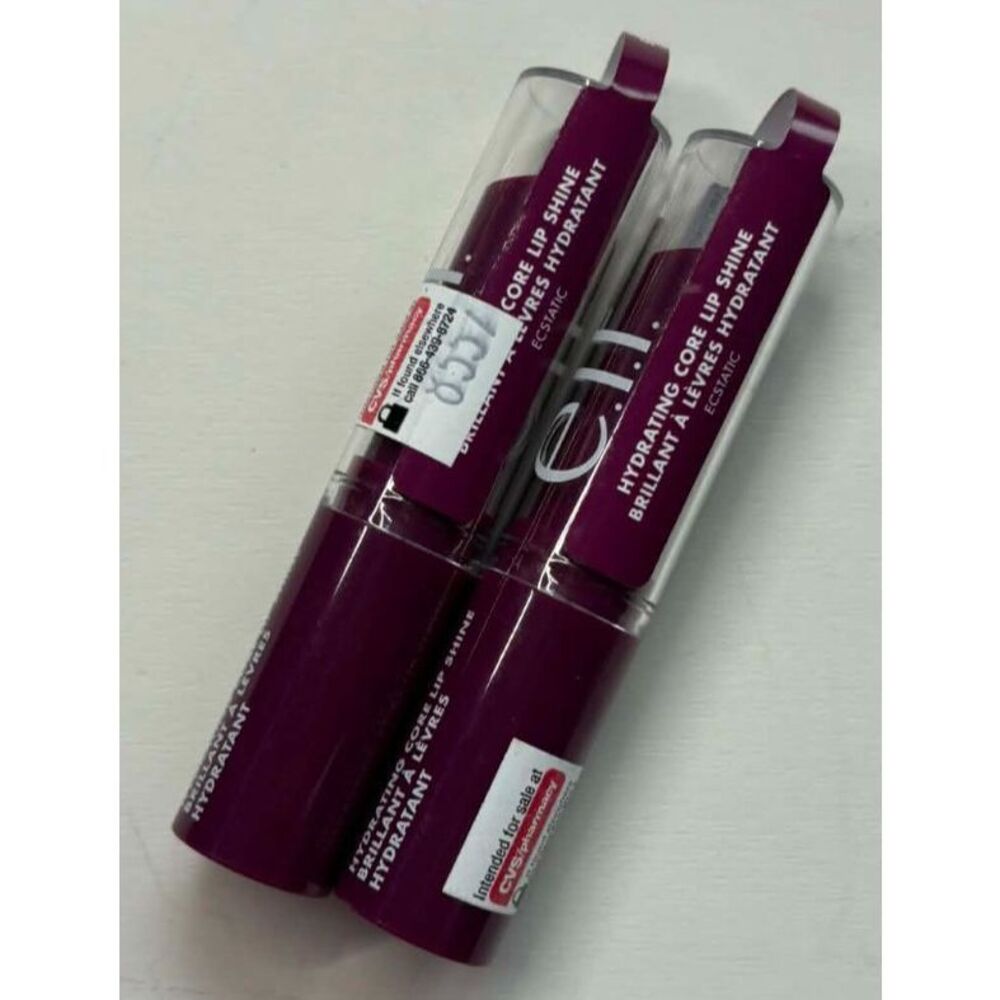 Elf Hydrating Core Lip Shine 84565 Ecstatic Lot of 2